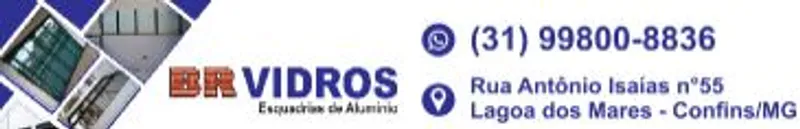 Logotipo: BR VIDROS Esquadrias de Alumínio