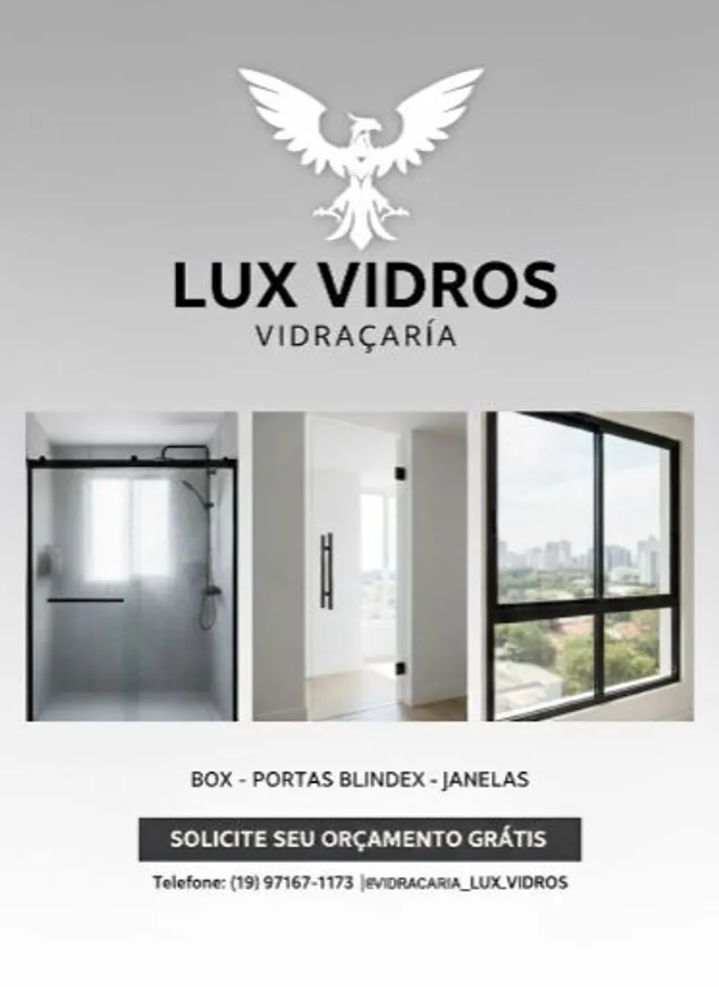 Logotipo: Vidraçaria Lux Vidros