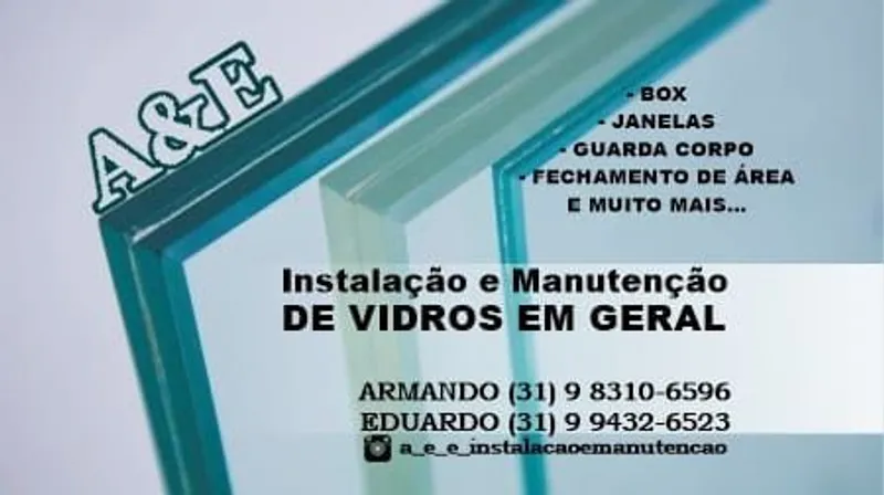 Logotipo: A & E Instalação e Manutenção de VIDROS EM GERAL