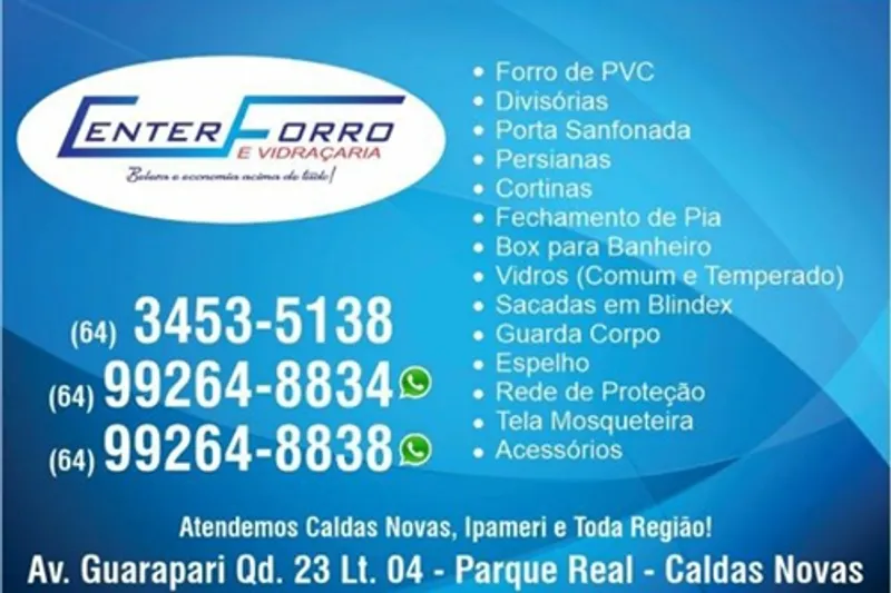 Logotipo: CENTER FORRO E VIDRAÇARIA