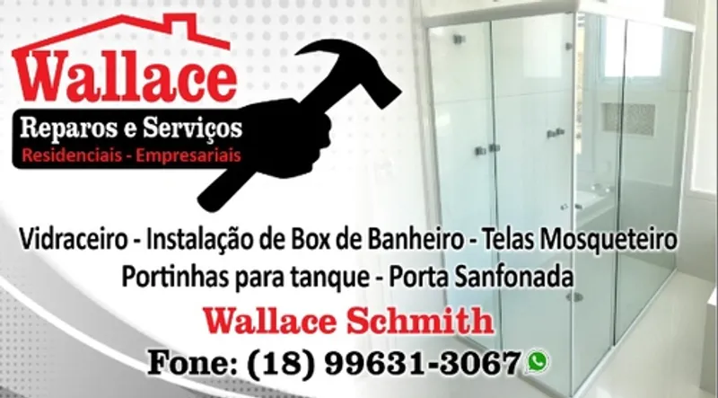 Logotipo: VIDRAÇARIA WALLACE REPAROS E SERVIÇOS