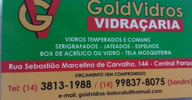 Logotipo: VIDRAÇARIA GOLDVIDROS