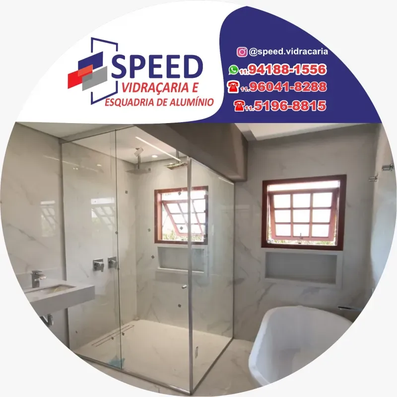 Logotipo: Speed vidraçaria e Esquadria de alumínio