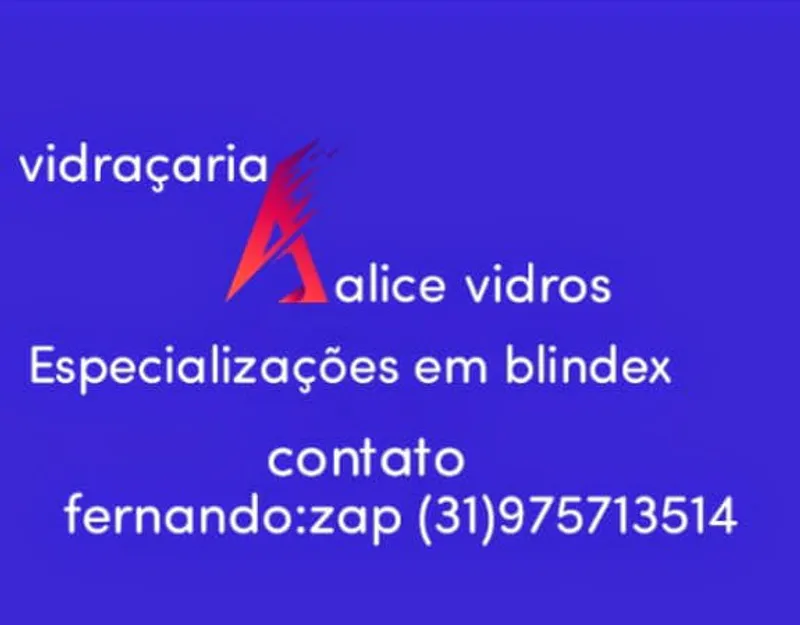 Logotipo: vidraçaria Alice vidros