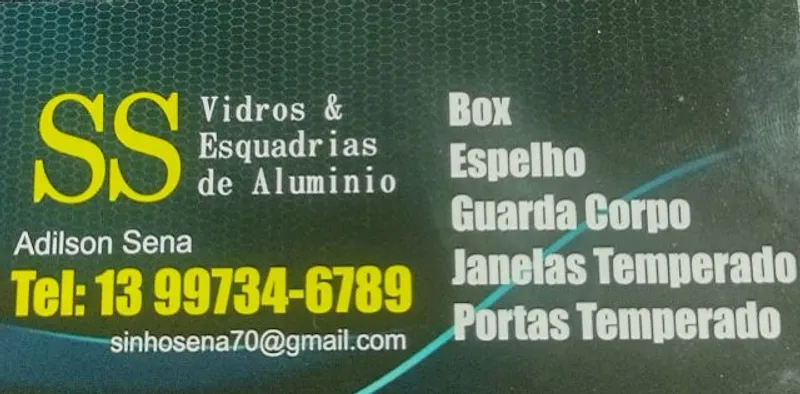 Logotipo: (SINHO SENA) SS VIDROS & ESQUADRIAS DE ALUMÍNIO
