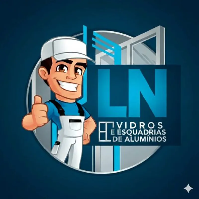 Logotipo: LN vidros e esquadrias