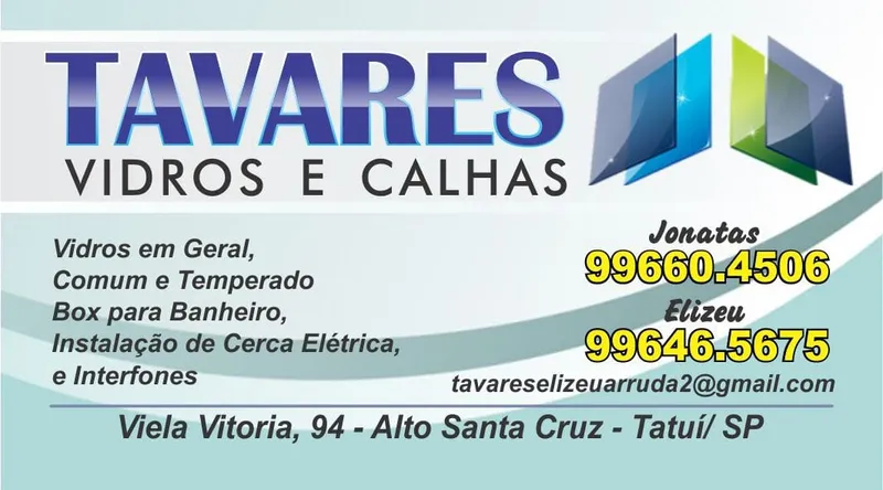 Logotipo: Tavares vidraçaria