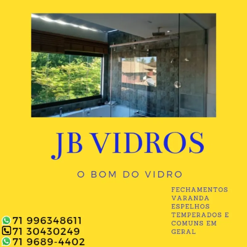 Logotipo: VIDRAÇARIA    JB  VIDROS