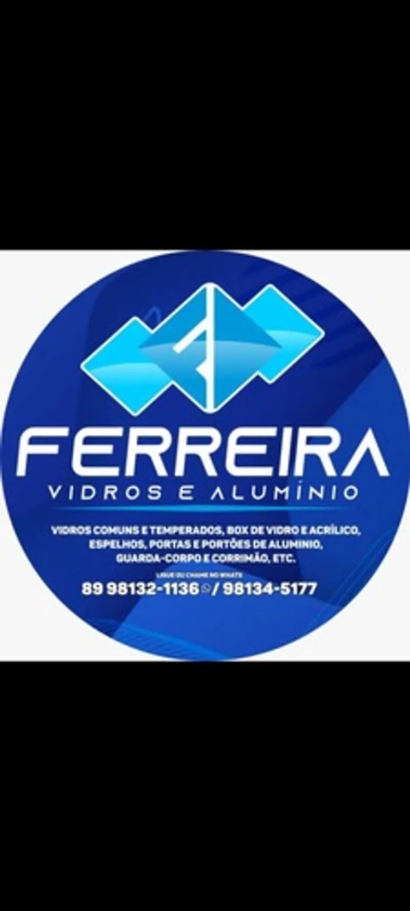 Logotipo: Ferreira vidros e alumínio