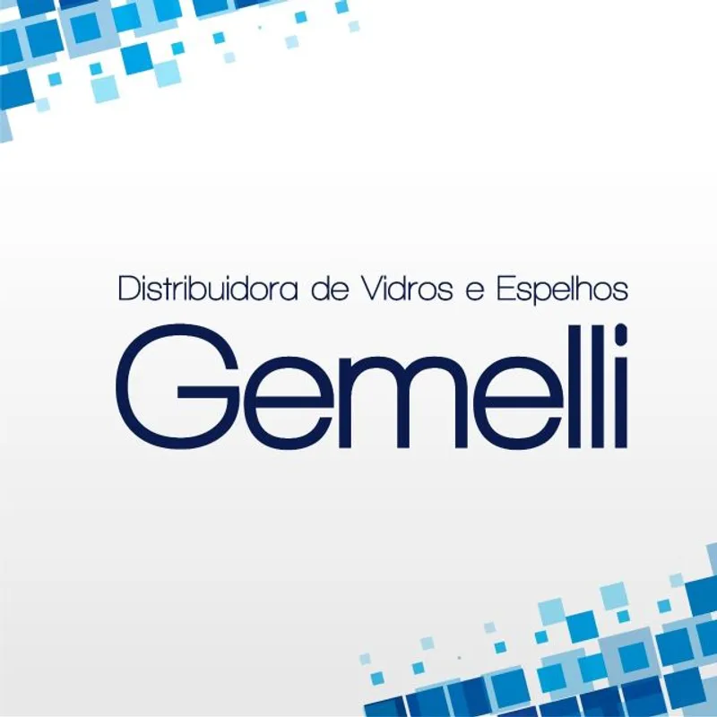 Logotipo: Distribuidora de Vidros e Espelhos Gemelli - ATENDIMENTO ATACADO E VAREJO