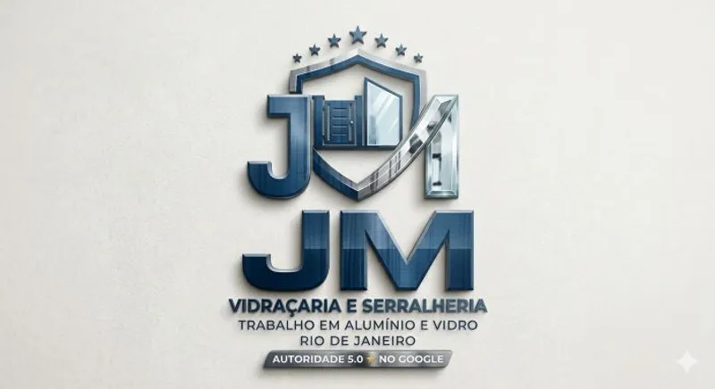 Logotipo: J.M vidraçaria e serralheria
