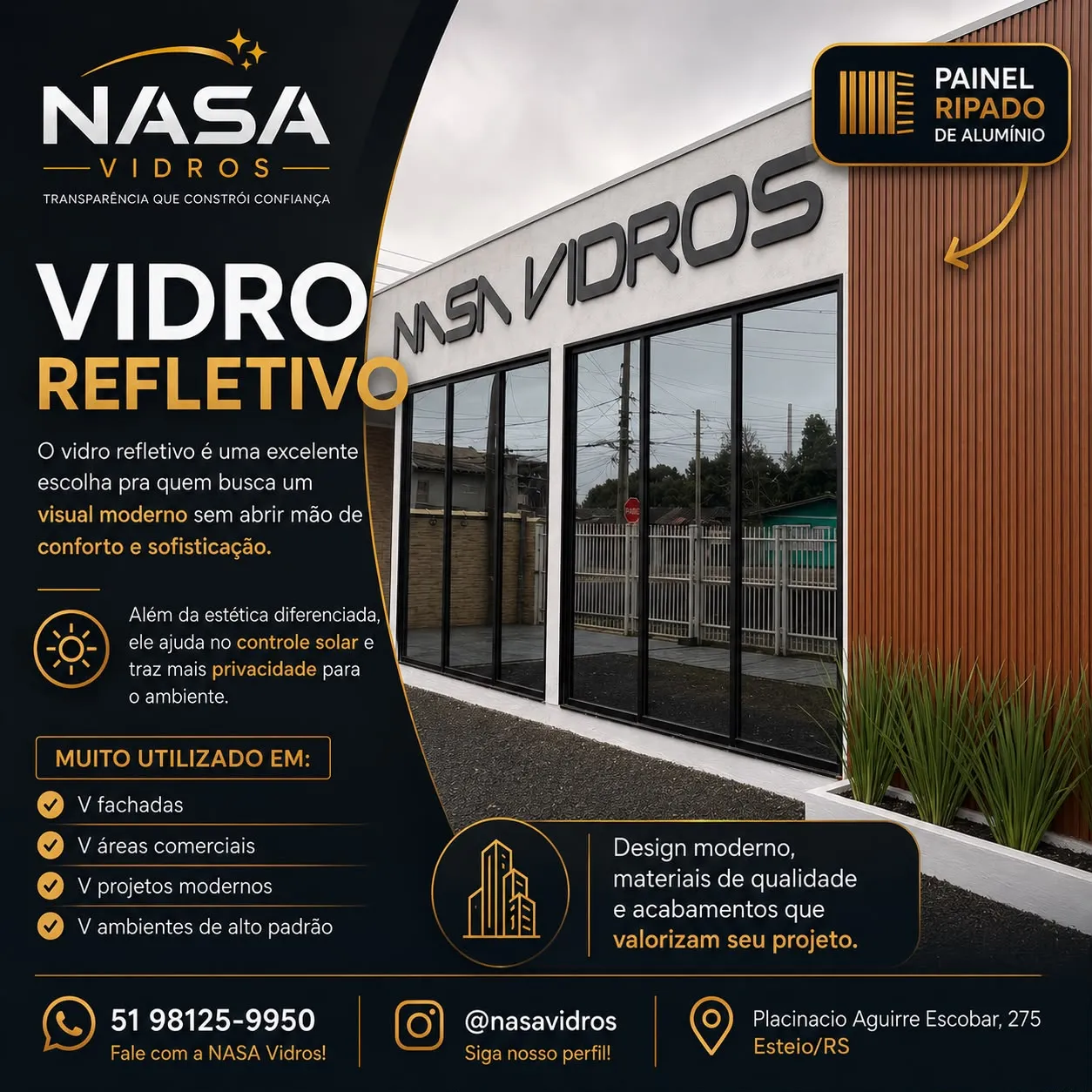 Logotipo: VIDRAÇARIA NASA VIDROS