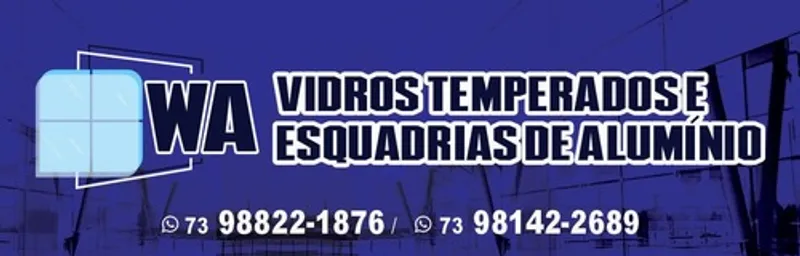Logotipo: WA VIDROS E ESQUADRIAS