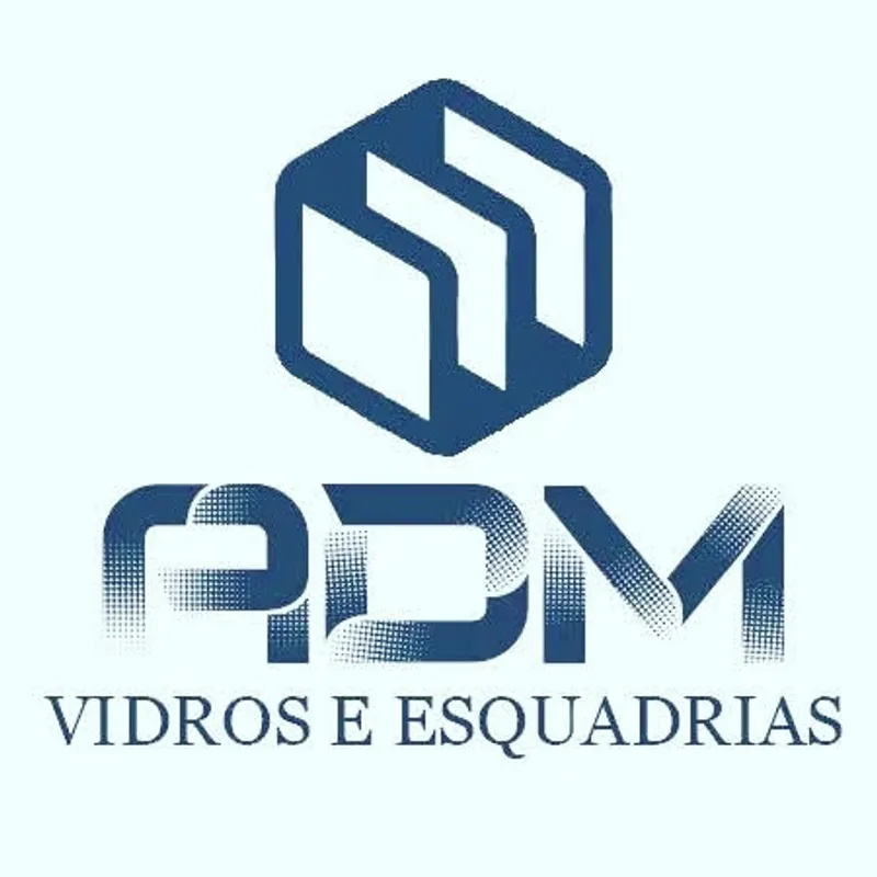 Logotipo: ADM vidros e esquadrilhas de alumínio