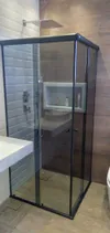 Box para banheiro padrão e piso a této
